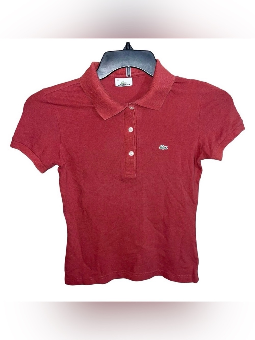 Lacoste Polo Shirt Women’s Size 38 Burnt Orange Short Sleeve 6/Small